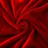 Tissu velours polyester rouge