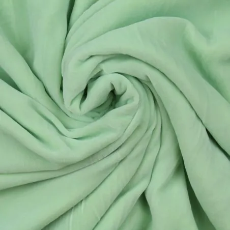 Tissu velours polyester vert amande