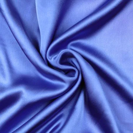 copy of Tissus satin polyester bleu roi - Toucher soie