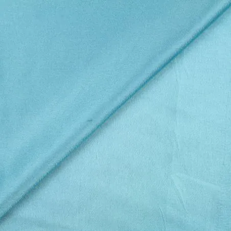 Tissus satin polyester givré bleu  - Toucher soie