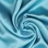 Tissus satin polyester givré bleu  - Toucher soie