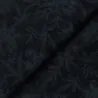 Tissus couture polyester noir imprimé fleuri