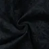 Tissus couture polyester noir imprimé fleuri