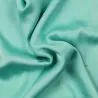Tissus satin polyester bleu mers du sud - Toucher soie