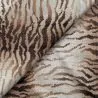 Tissus couture polyester beige imprimé tigre
