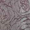 Tissu brocart mauve pailleté motif floral violet