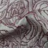 Tissu brocart mauve pailleté motif floral violet