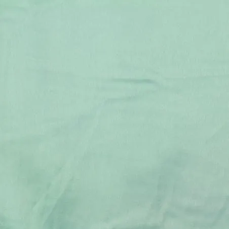 Tissus satin polyester bleu vert d'eau - Toucher soie