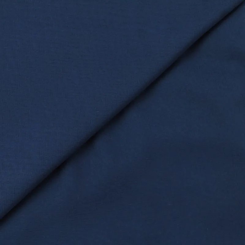 Tissu Mousseline de polyester uni bleu marine