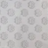 Bazin coton riche gris clair imprimé motifs géométriques