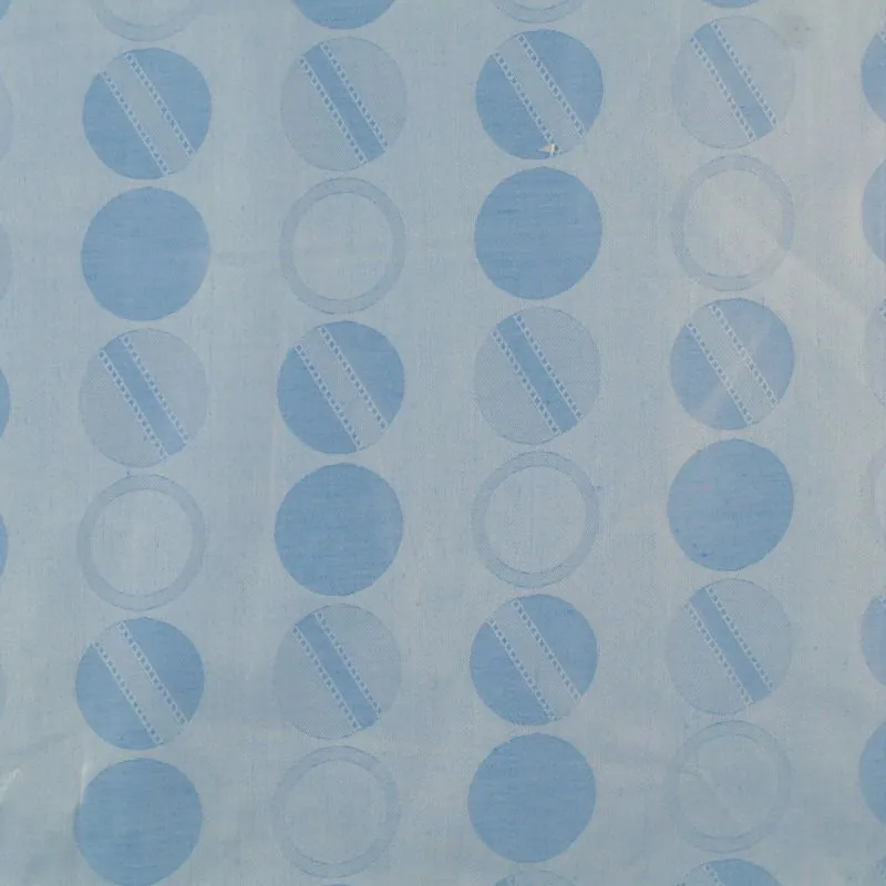 Bazin coton riche bleu ciel imprimé motifs géométriques