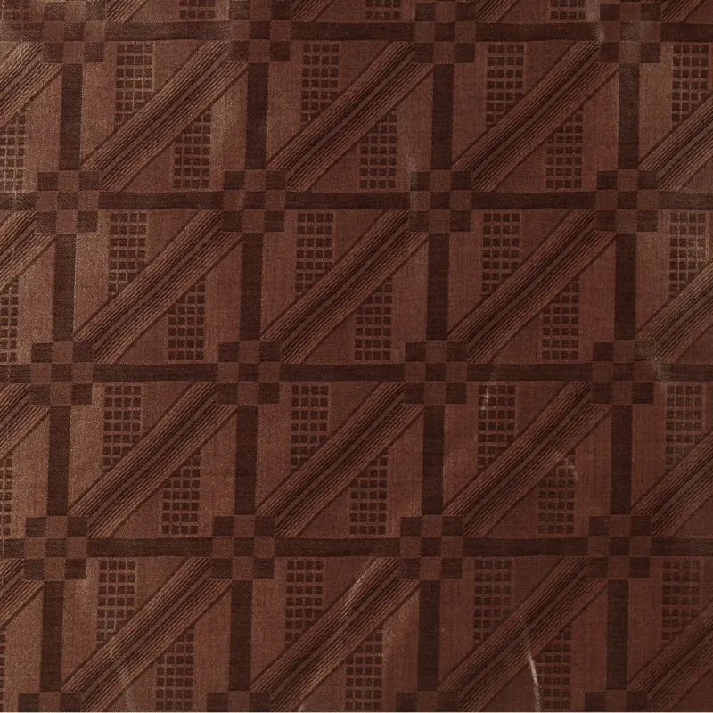 Bazin coton riche chocolat imprimé motifs géométriques