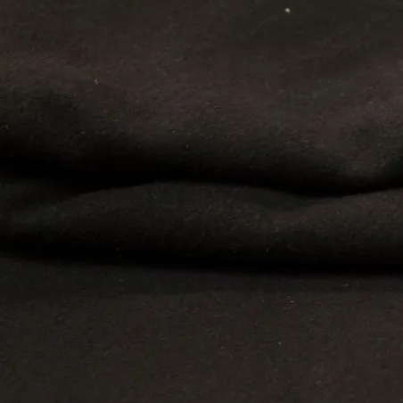 Tissu Caban uni de couleur noir